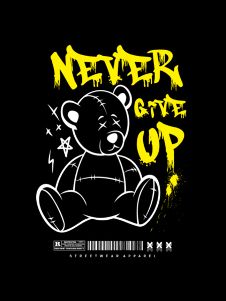 Never Give Up Hoodie Design