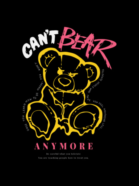 Can't Bear Anymore Hoodie Design